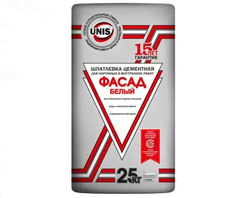 Шпатлевка Юнис Фасад | Unis белая, 25кг-0