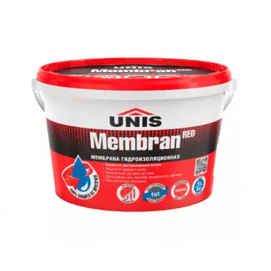 Unis Гидроизоляция полимерная Суперэластичная с эффектом шумоизоляции RED MEMBRANE 4 кг-0