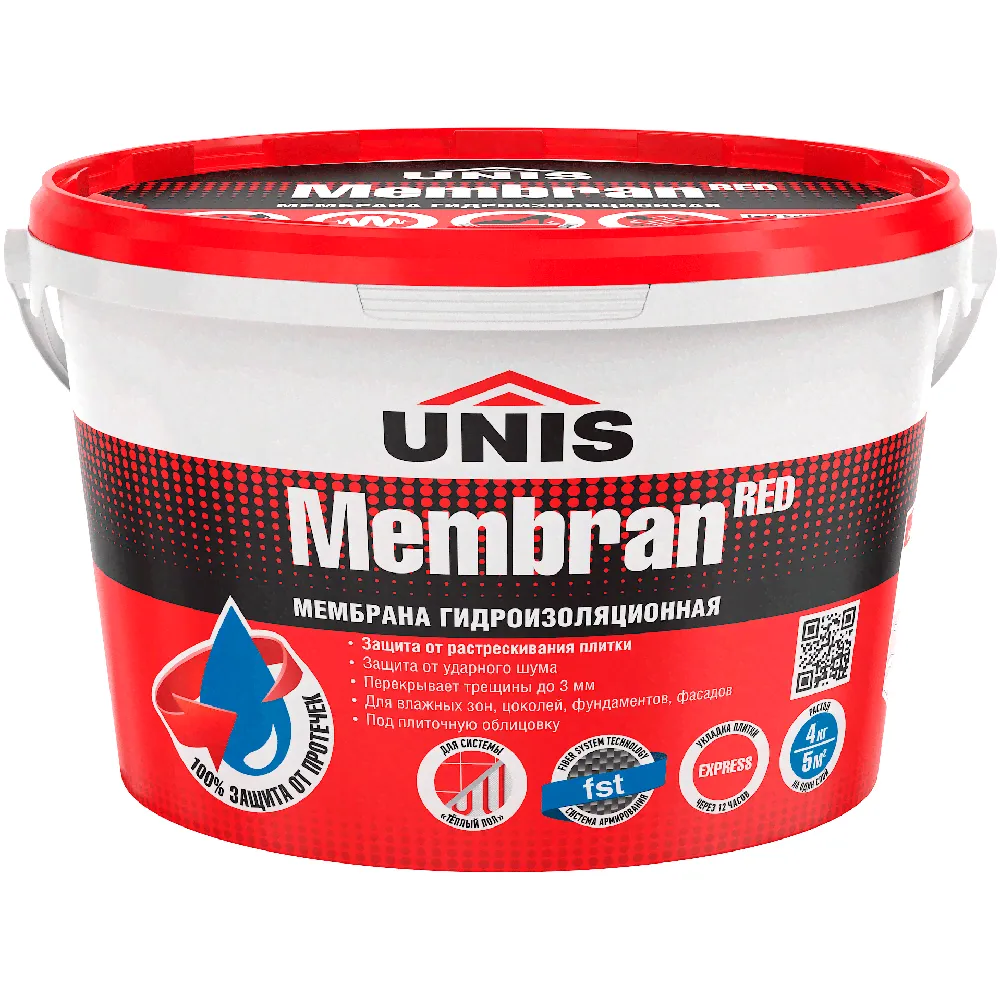 Гидроизоляция UNIS RED MEMBRANE, 4 кг