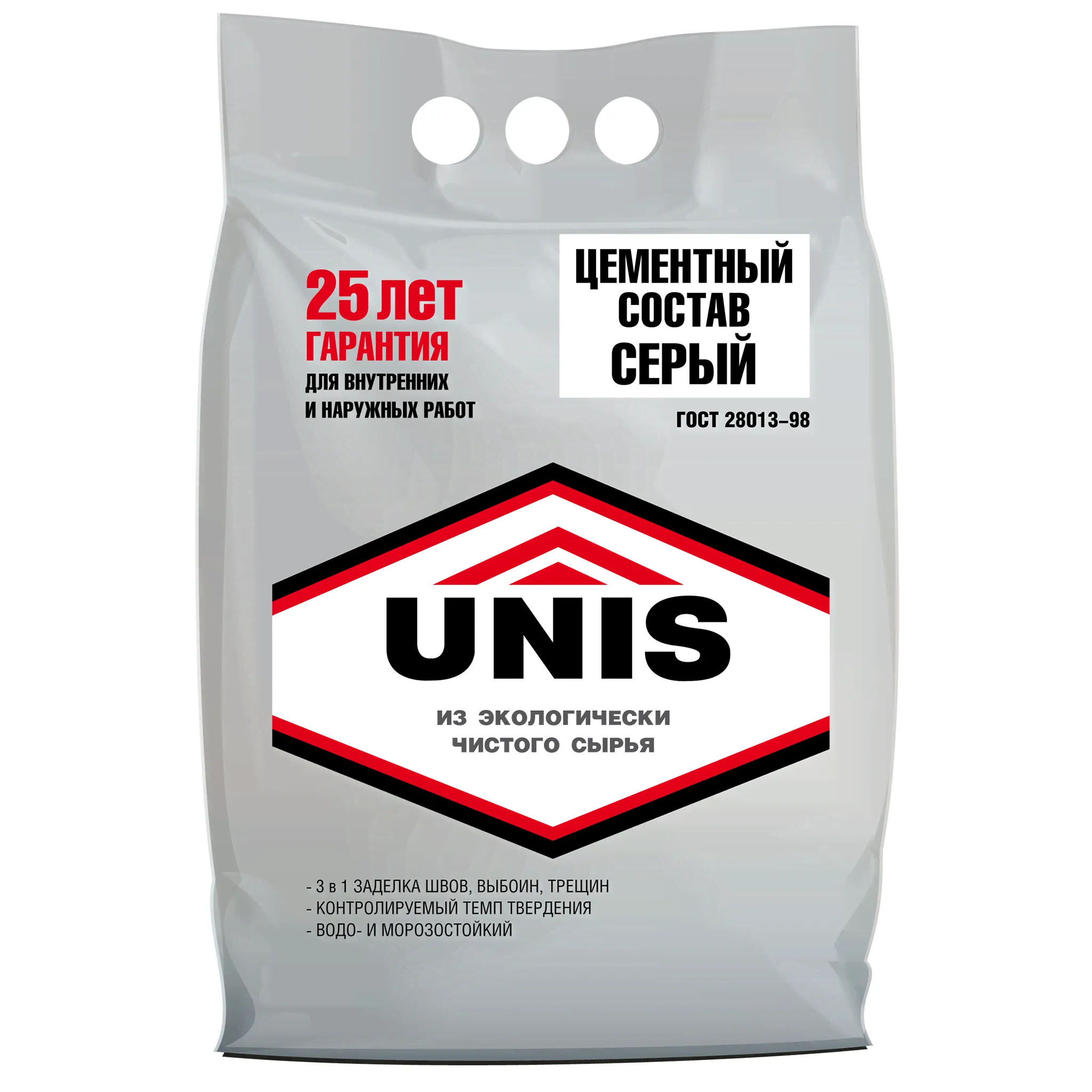 Цементный состав Unis серый, 5 кг-0