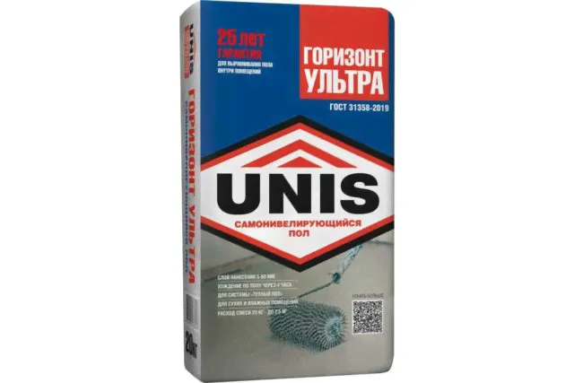 Наливной пол UNIS ГОРИЗОНТ УЛЬТРА 20 кг 4607005183262