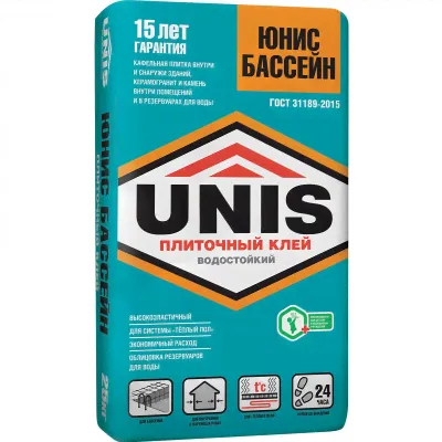 Клей Unis Бассейн Hydro 25 кг
