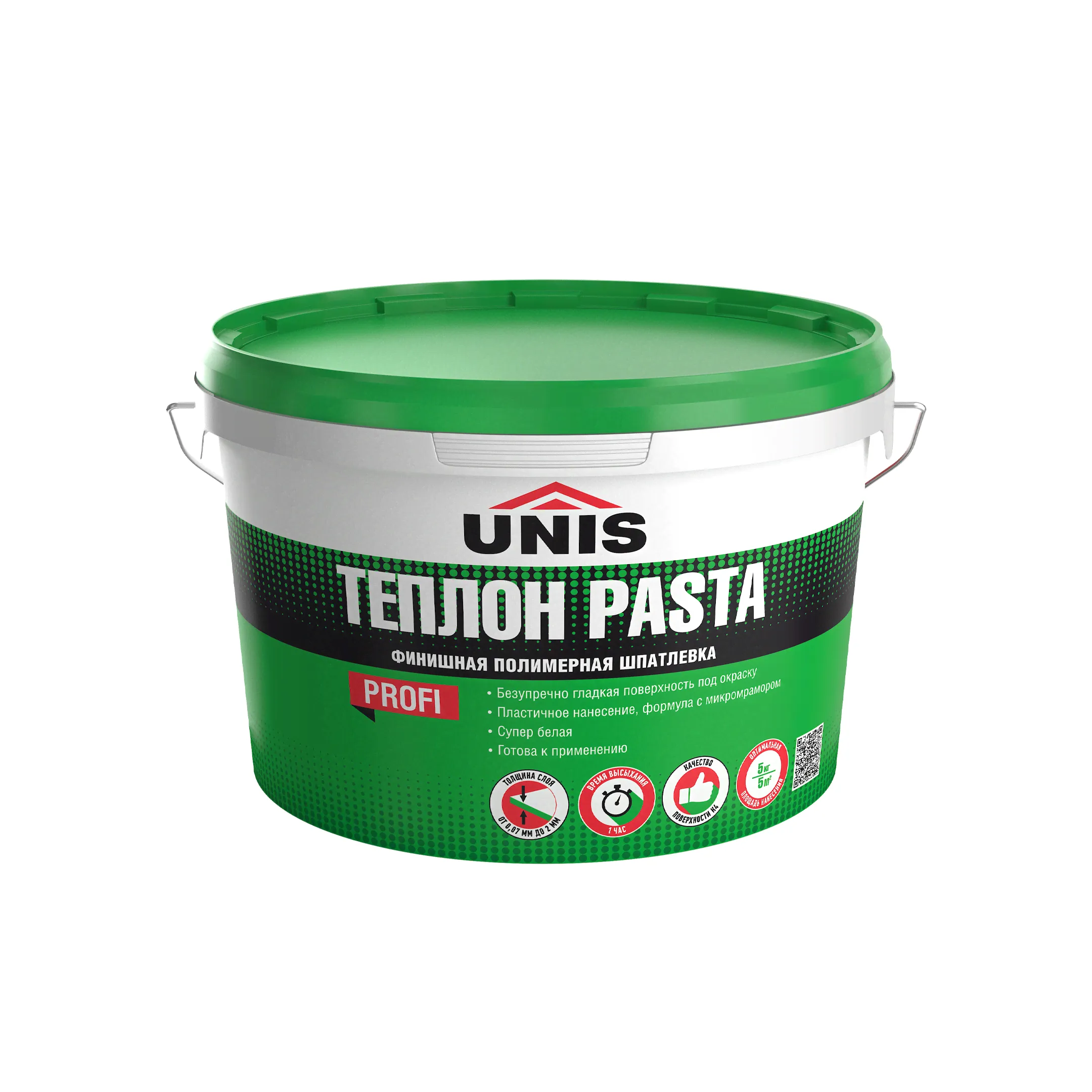 Шпатлевка финишная полимерная UNIS Pasta ТЕПЛОН, 5 кг