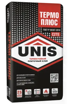 Клей для плитки класс C2TE 25 кг термостойкий UNIS Термо Плюс (48 шт/под)-0