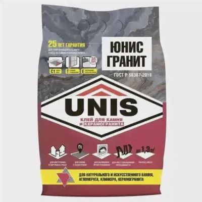 Клей для плитки UNIS ГРАНИТ п/э 5кг-1