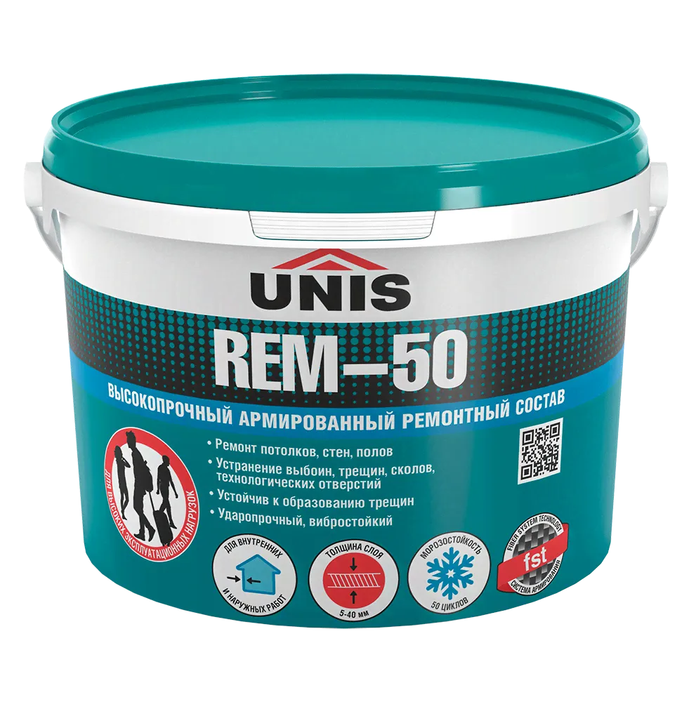 Высокопрочный армированный ремонтный состав UNIS REM-50