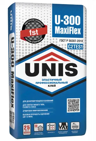 UNIS Клей MaxiFlex плиточный U-300 (25 кг/48 шт)-0