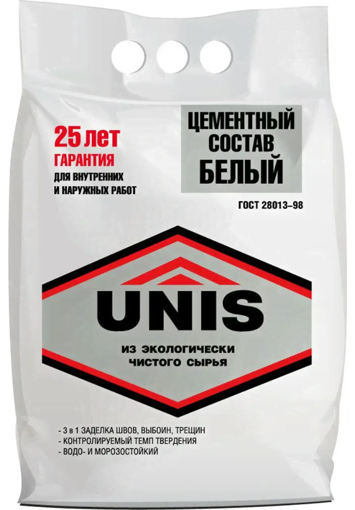 Цемент UNIS белый 5кг (6шт)