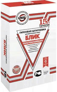 Шпатлевка гипсовая Юнис Unis"Блик" 18 кг