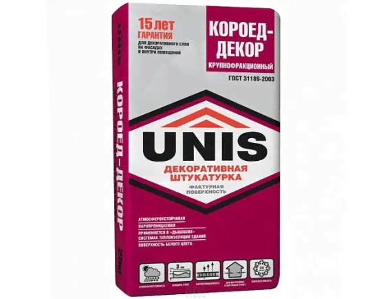 Штукатурка декоративная Unis / Юнис «Короед-Декор» 3,0 мм 25 кг