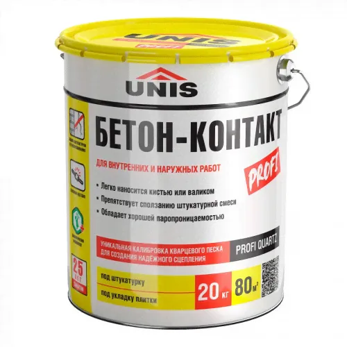 Грунтовка Бетон-контакт Юнис 20 кг Юнис / UNIS