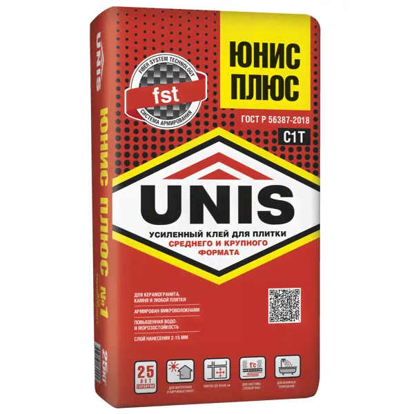 Клей для плитки UNIS plus 25кг