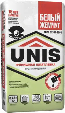 Шпатлевка UNIS / ЮНИС Белый жемчуг (18 кг)-1