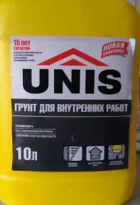 Грунт для внутренних работ UNIS / ЮНИС 10 л-0