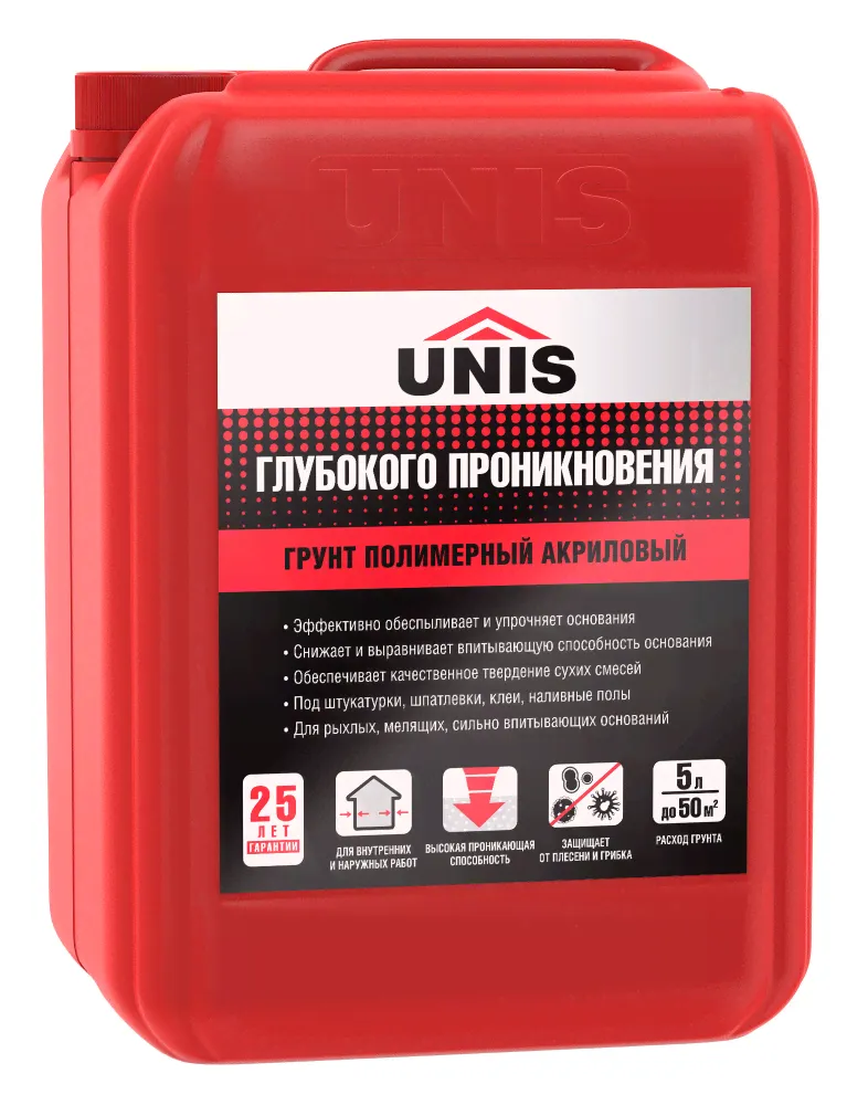 Грунтовка глубокого проникновения Unis 10 л
