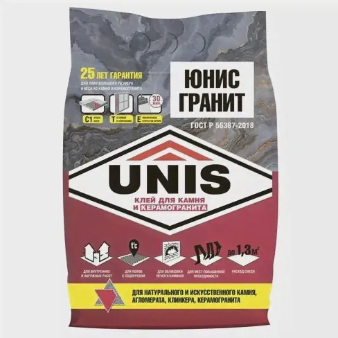 Клей для плитки UNIS ГРАНИТ п/э 5кг-0