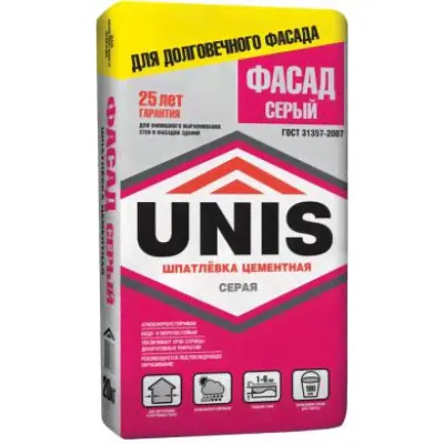 Шпаклевка Фасад Серый UNIS (Юнис)