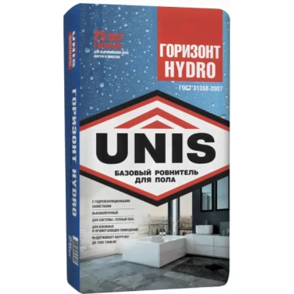 Ровнитель для пола базовый Unis / Юнис Горизонт Hydro 25 кг.-0