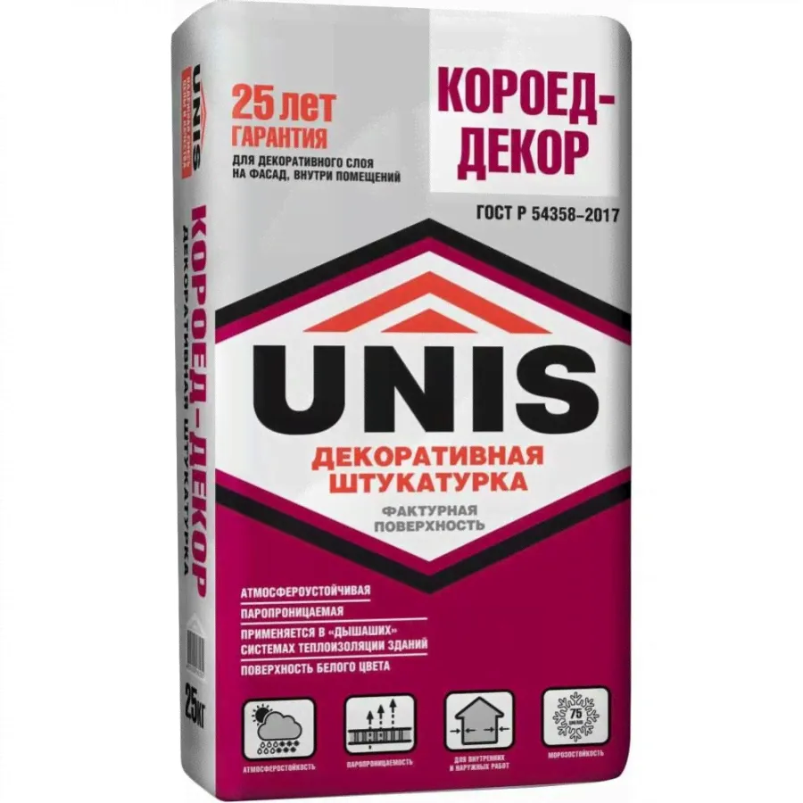 Декоративная штукатурка UNIS Короед-декор-0
