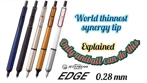 Uniball Jetstream edge|| A wonder Ballpoint pen with smoothest nano-tip || Hybrid ink technology