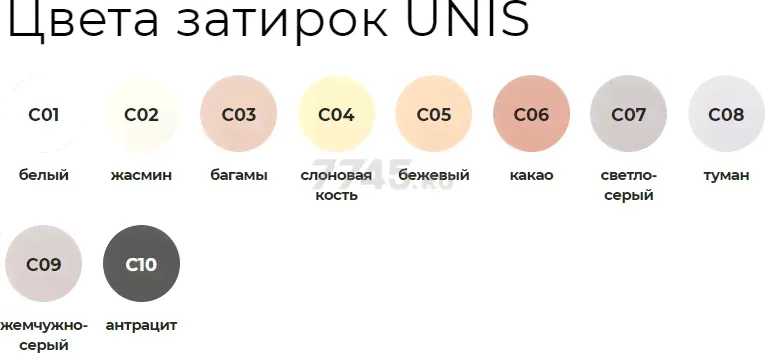 Фуга цементно-полимерная UNIS U-50 какао С06 1,5 кг-1