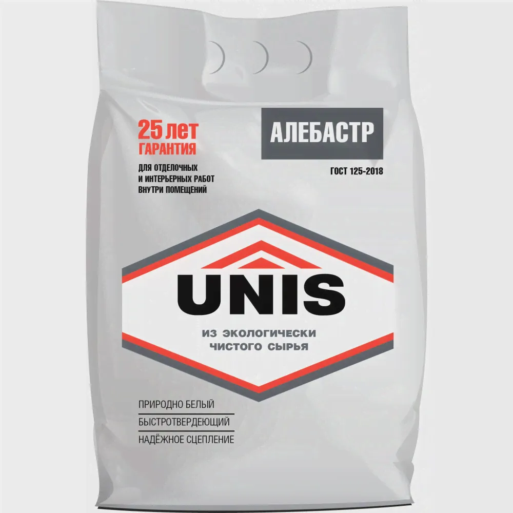Гипсовый ремонтно-монтажный состав Алебастр Unis, 5 кг
