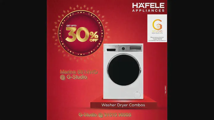 Hafele MARINA 8614 WD, 7kg Fully-Automatic Front Loading Washing Machine with Dryer  @GStudio8
