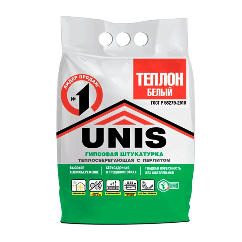 UNIS ТЕПЛОН белый гипсовая штукатурка 5кг.