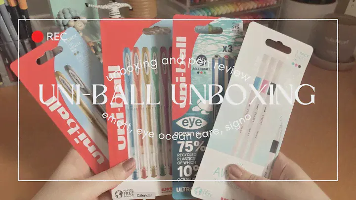 UNI-BALL PEN UNBOXING AND REVIEW 🖊 ✨ | emott, eye ocean care, signo metallic